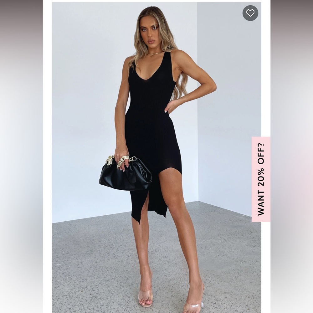 Starting Over Midi Dress Black